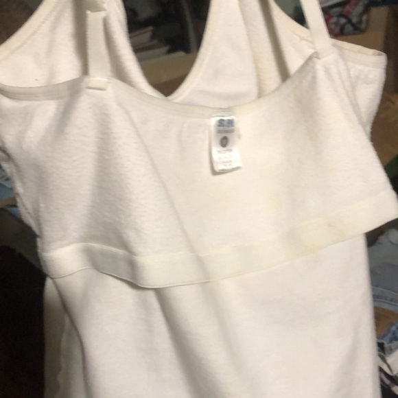 Camisoles Set of 2 Cami Tank Tops Tan/White Size Med Fits Sm/Med - Picture 14 of 16
